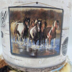 Heartland Everwild American Heritage Collection Wild Horses Plush Throw 50"x60"